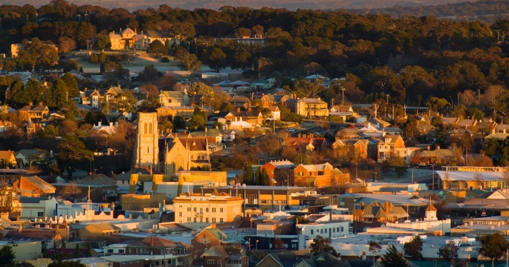 arial view of Goulburn